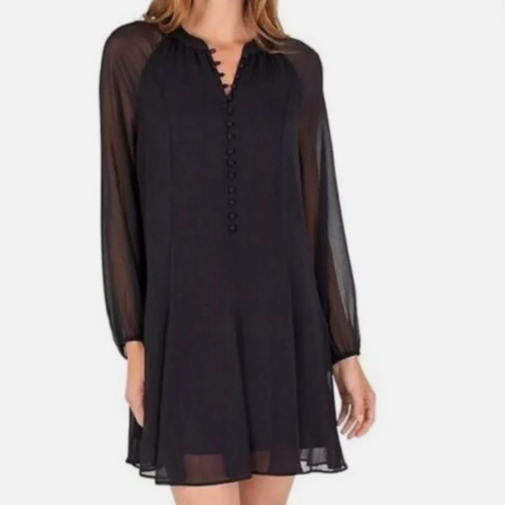 Joie Limited Edition Ladies Black Balloon Sleeve Dress Size Small NWT - Picture 1 of 3